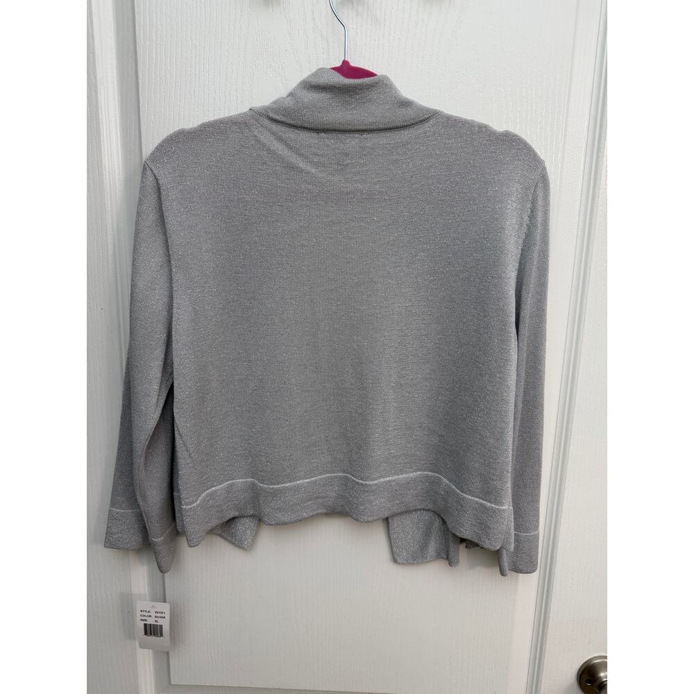 Ronni Nicole Shimmer Silver Gray Cardigan – XL (NWT) - Picture 2 of 9